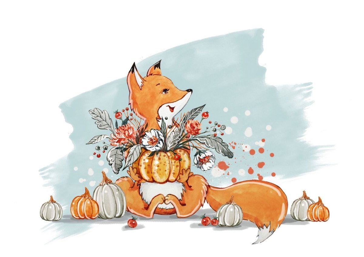 Happy Birthday с лисичкой