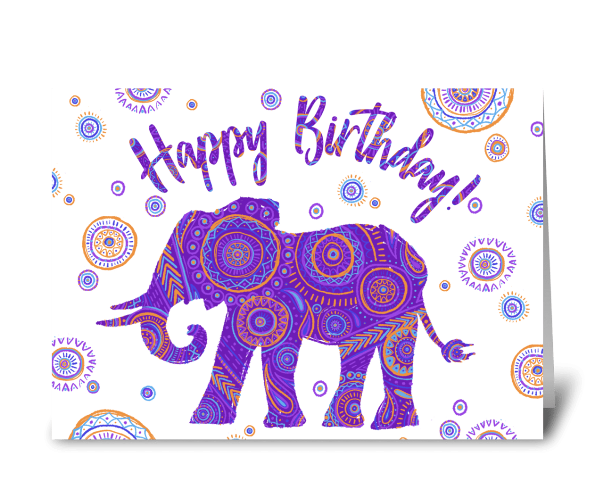 Надпись с днем рождения в индийском стиле