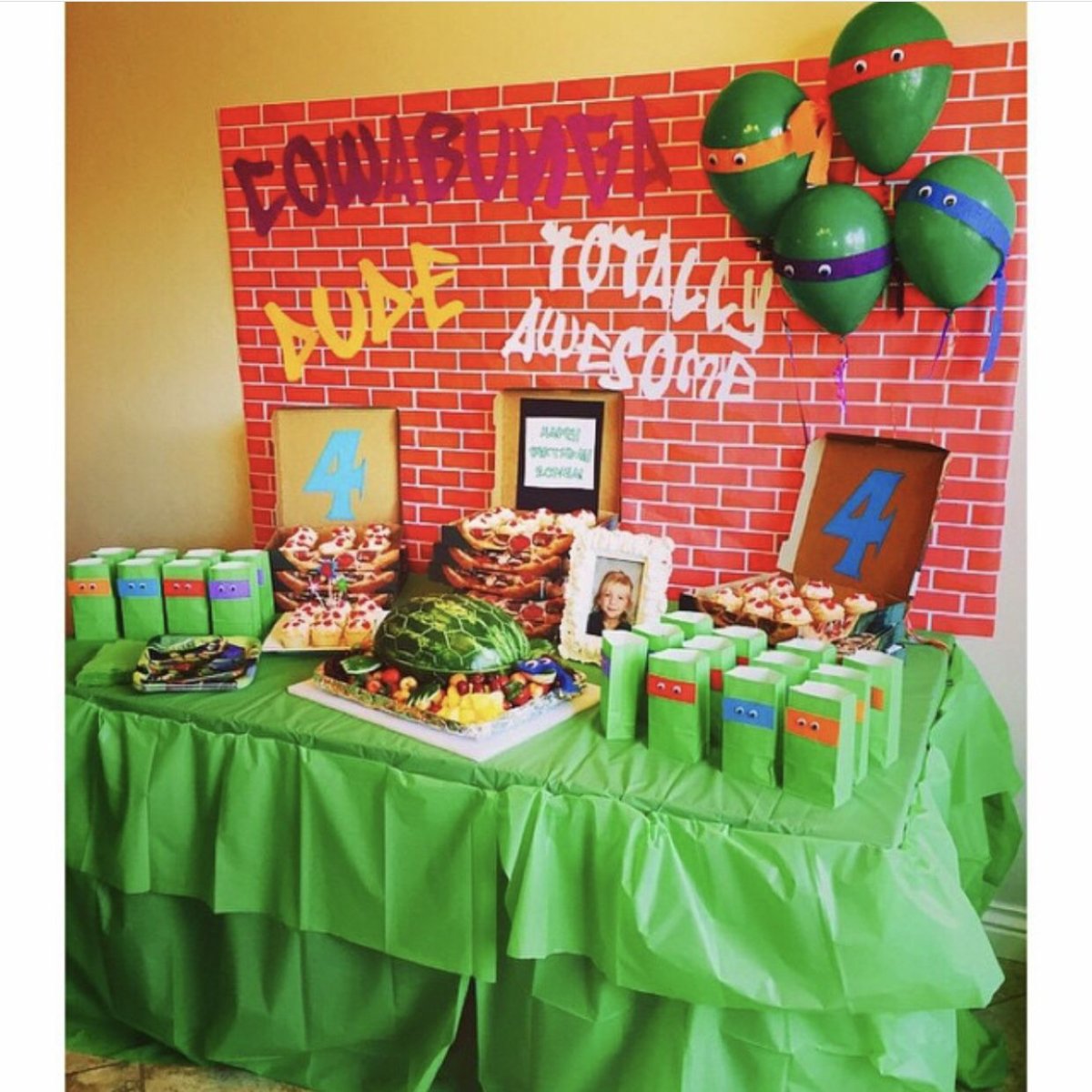 День рождения в стиле черепашек ниндзя