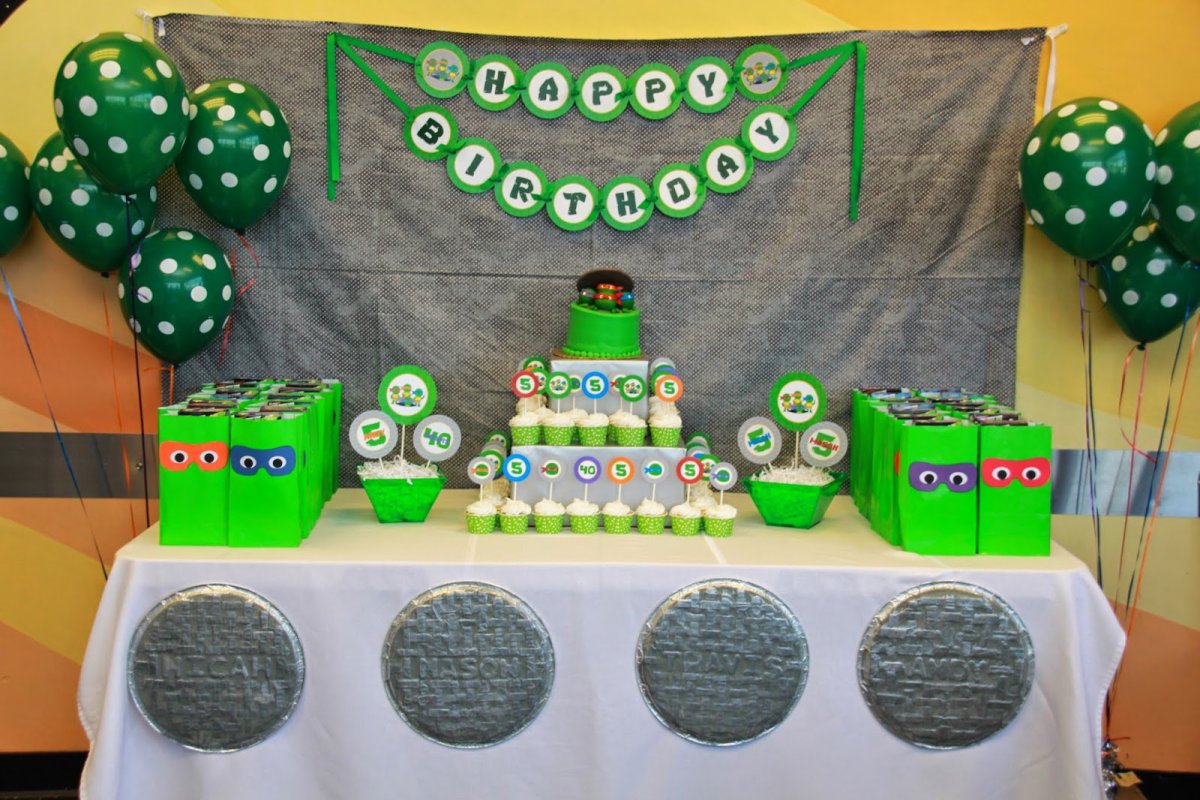 Фотозоны на 6 лет мальчику Черепашки ниндзя