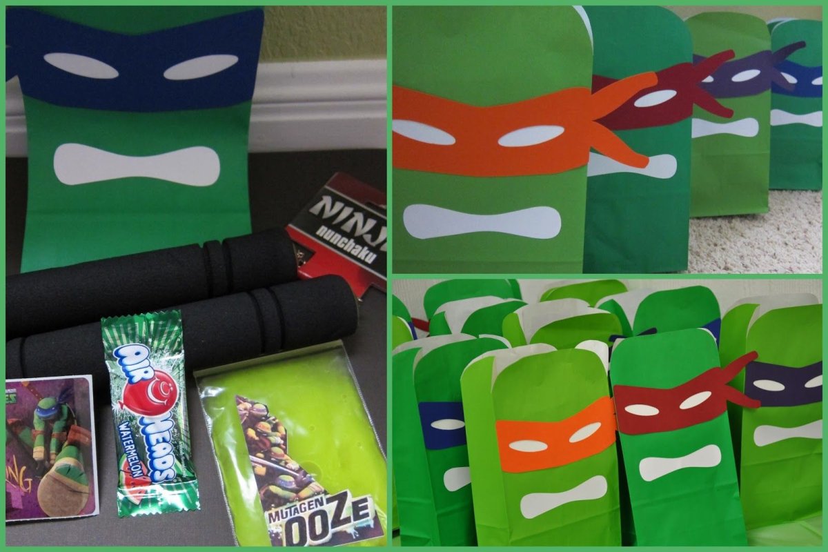 Атрибутика на день рождения Черепашки ниндзя