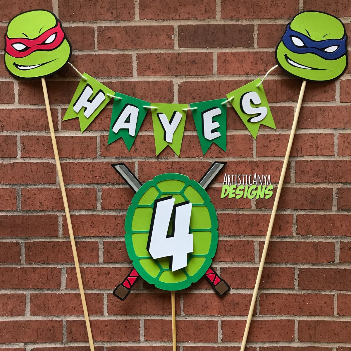 Цифры в стиле Черепашки ниндзя