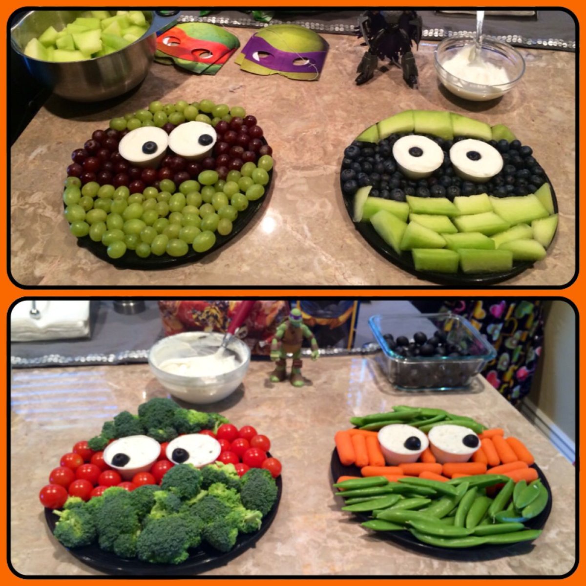 День рождение в стиле Черепашки ниндзя блюда