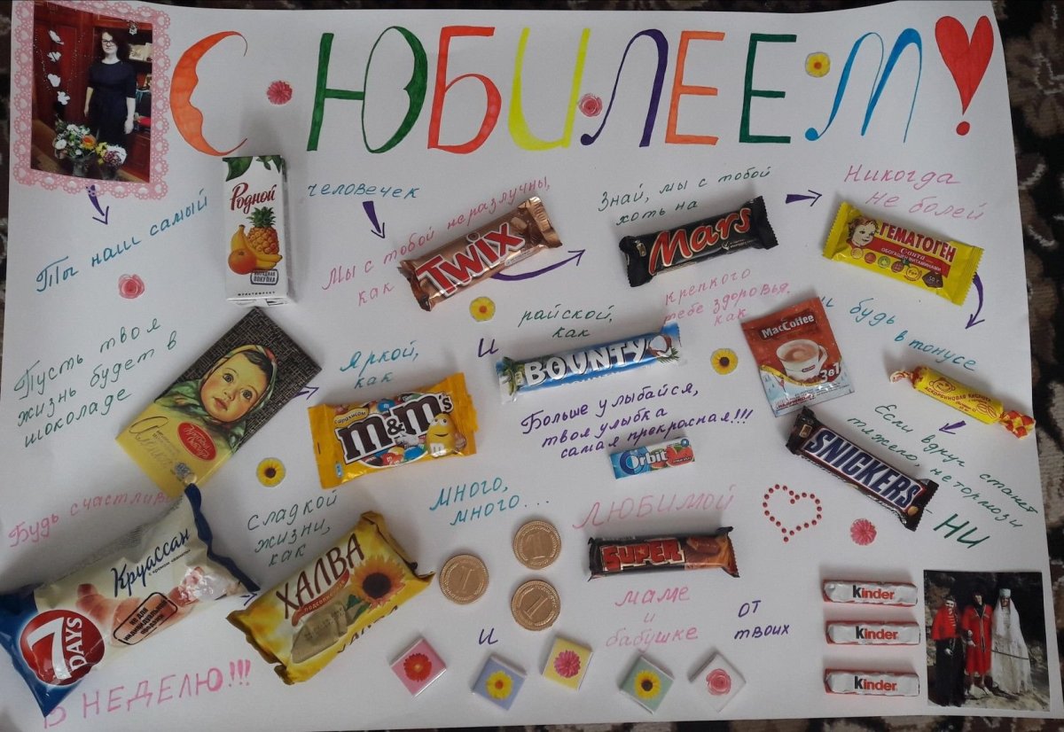 Плакат с вкусняшками для любимого