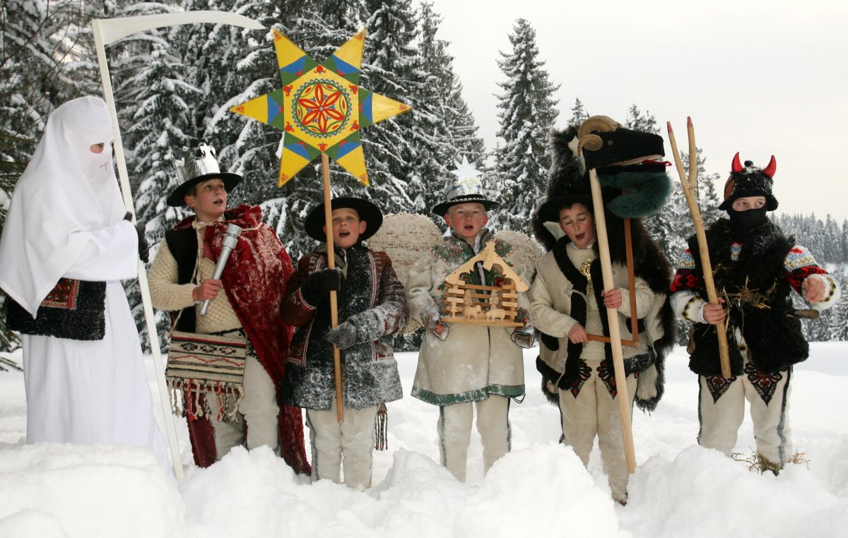 Распечатать колядки на Рождество