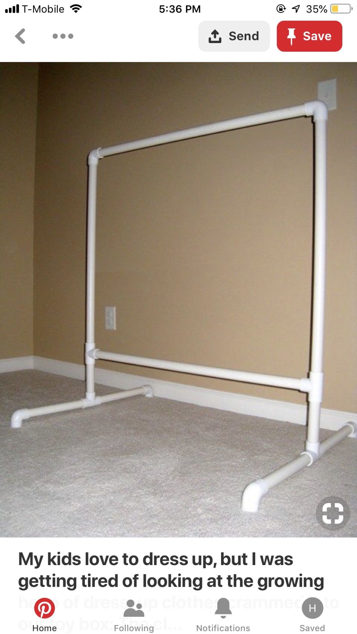 Вешалка из труб ПВХ