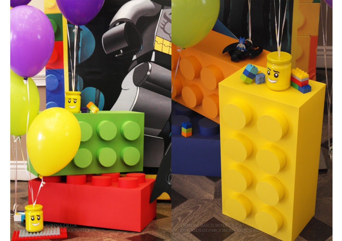 Украшения зала в стиле лего