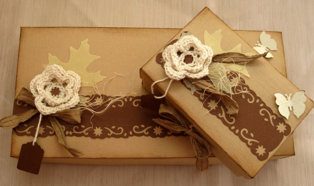 Украшение коробки из под обуви