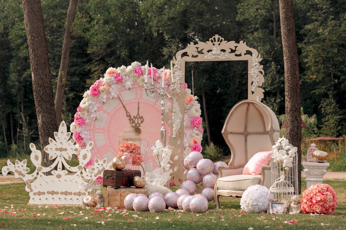 Свадебные декорации в стиле Золушки