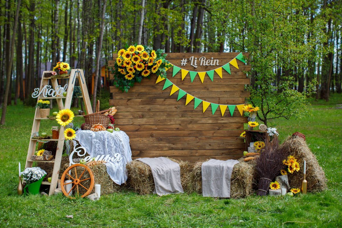 Фотозона в деревенском стиле