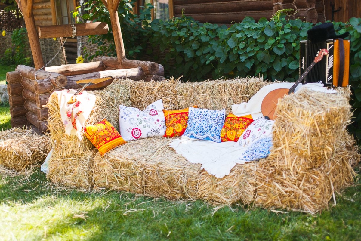 Декор с сеном