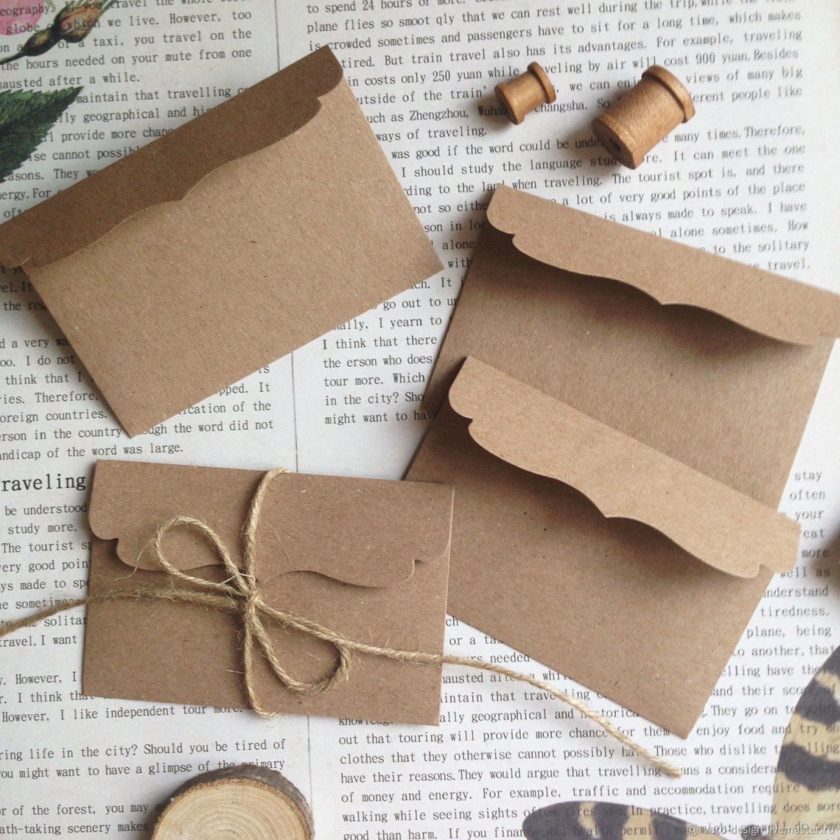 Открытка Шоколадница с кармашками для чая