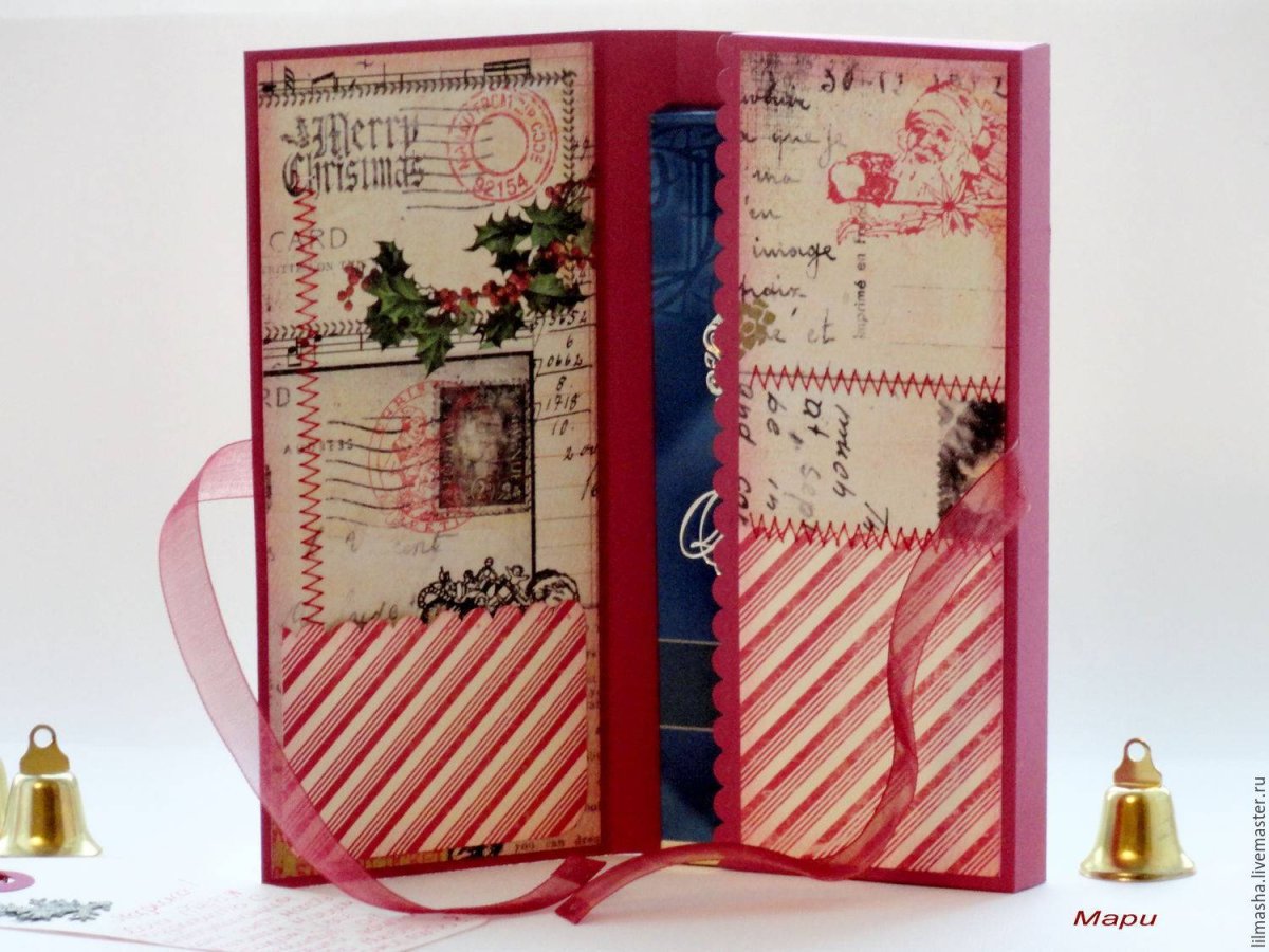 Объемный конверт для подарка