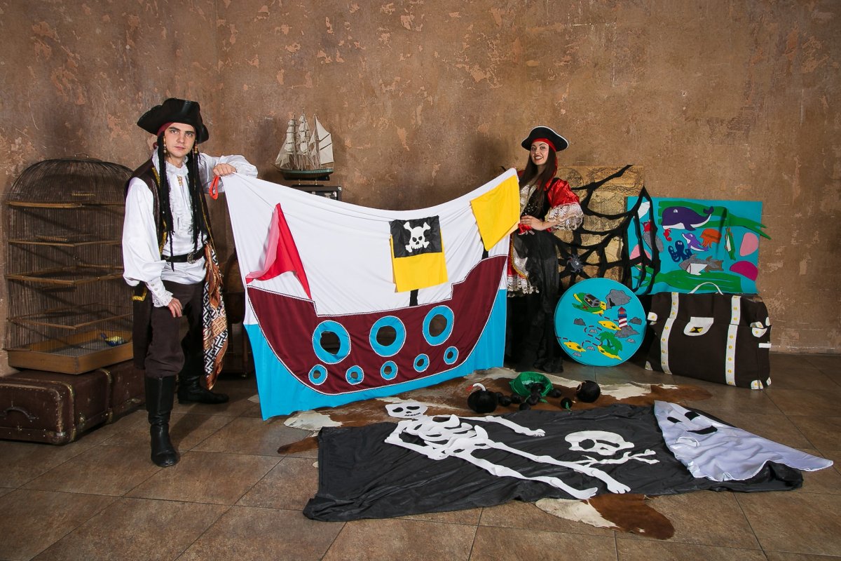 Украшение зала в пиратском стиле