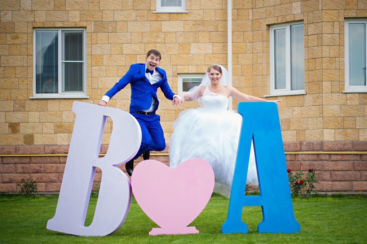 Буквы из пенопласта на свадьбу