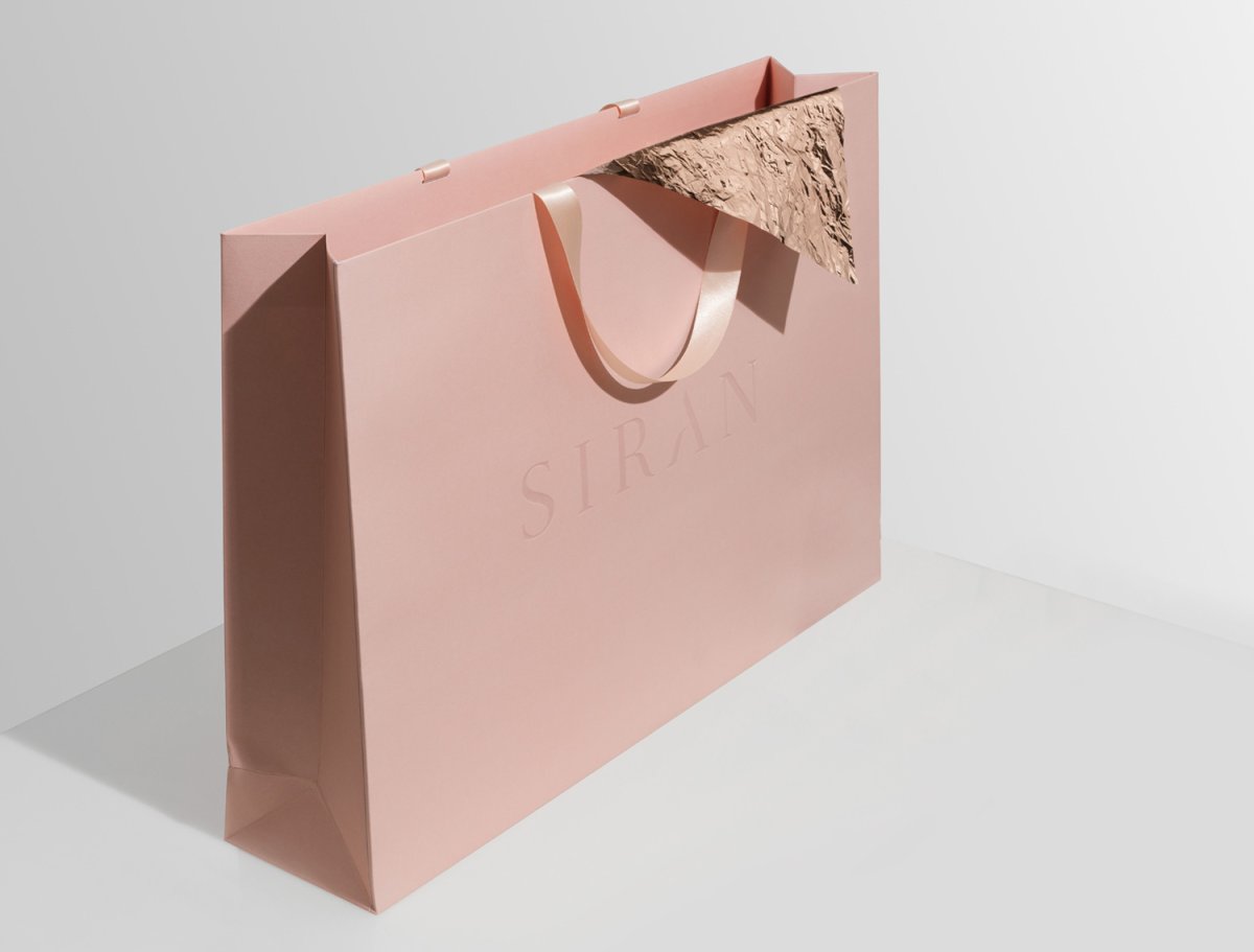 Крафтовый белый пакет с логотипом