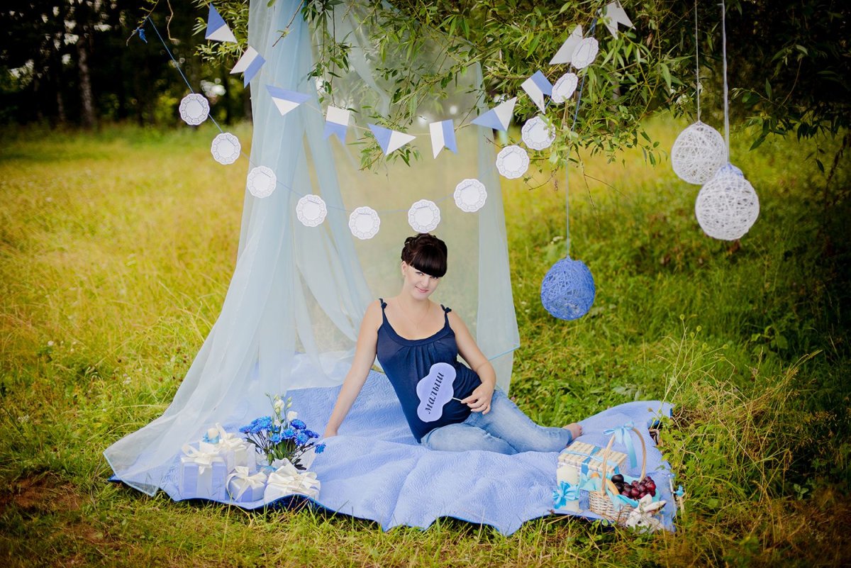 Фотозона на природе для детей