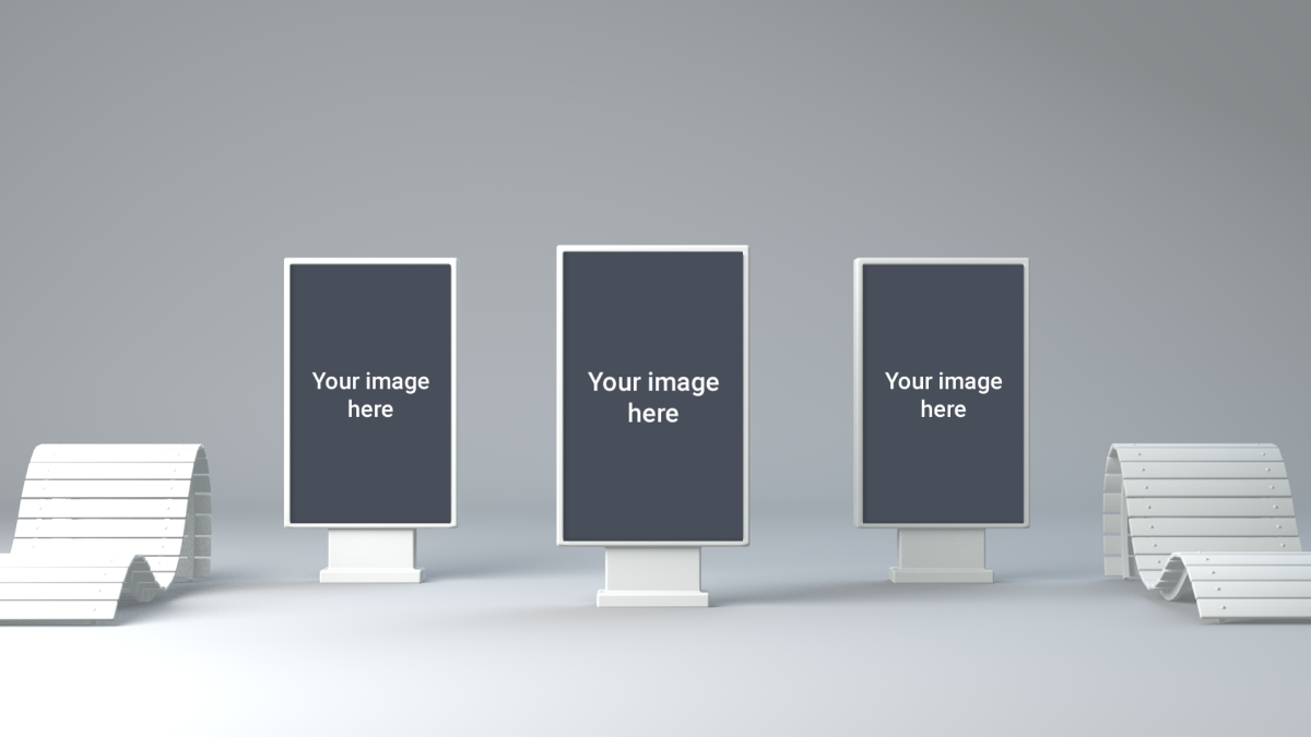 Холст на стене Mock up