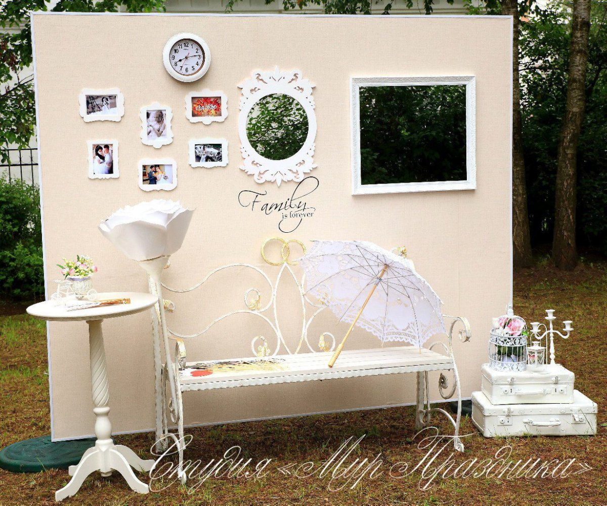 Украшение баннера на свадьбу