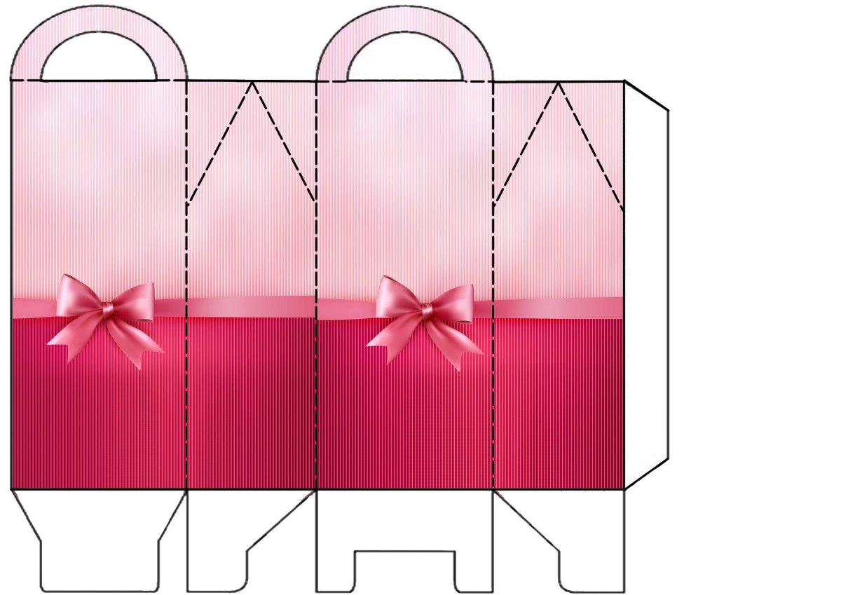 Развёртка коробочки для подарка