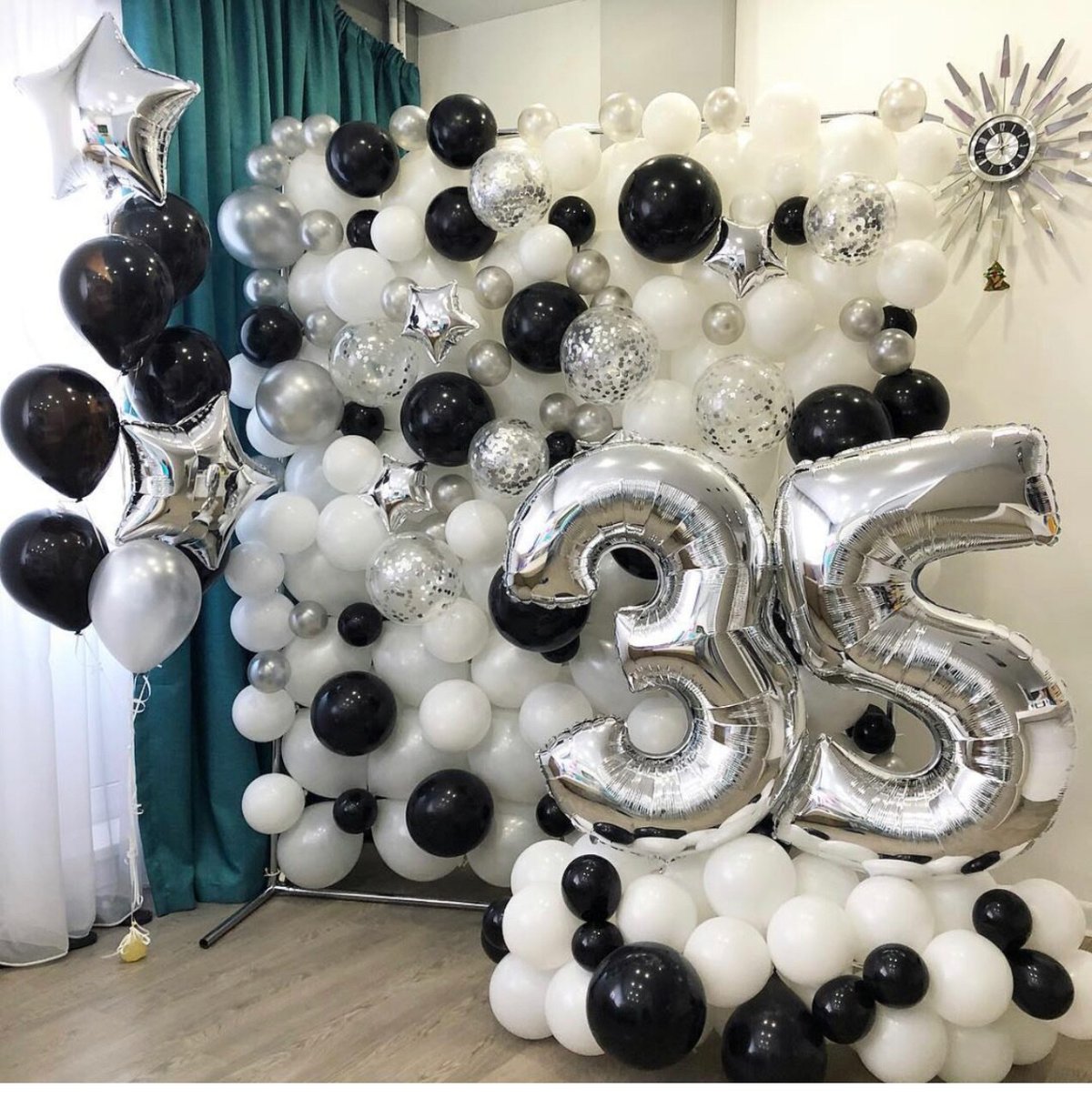 Украшение шарами на юбилей