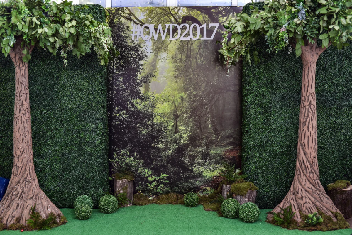 Декорации в виде леса