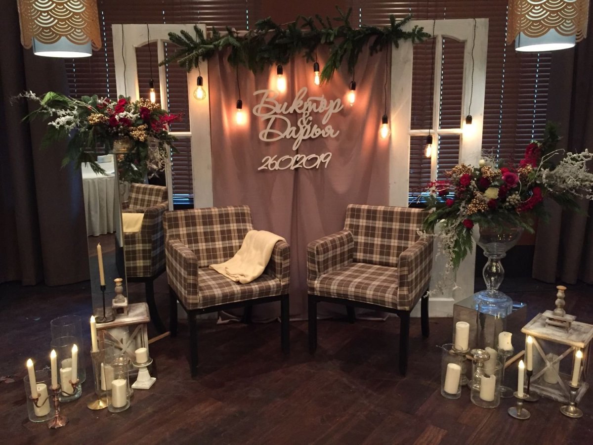 Фотозона в пудровом цвете