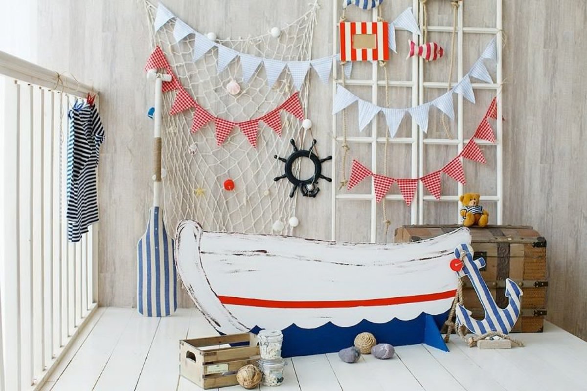 Фотозона в стиле морской тематики