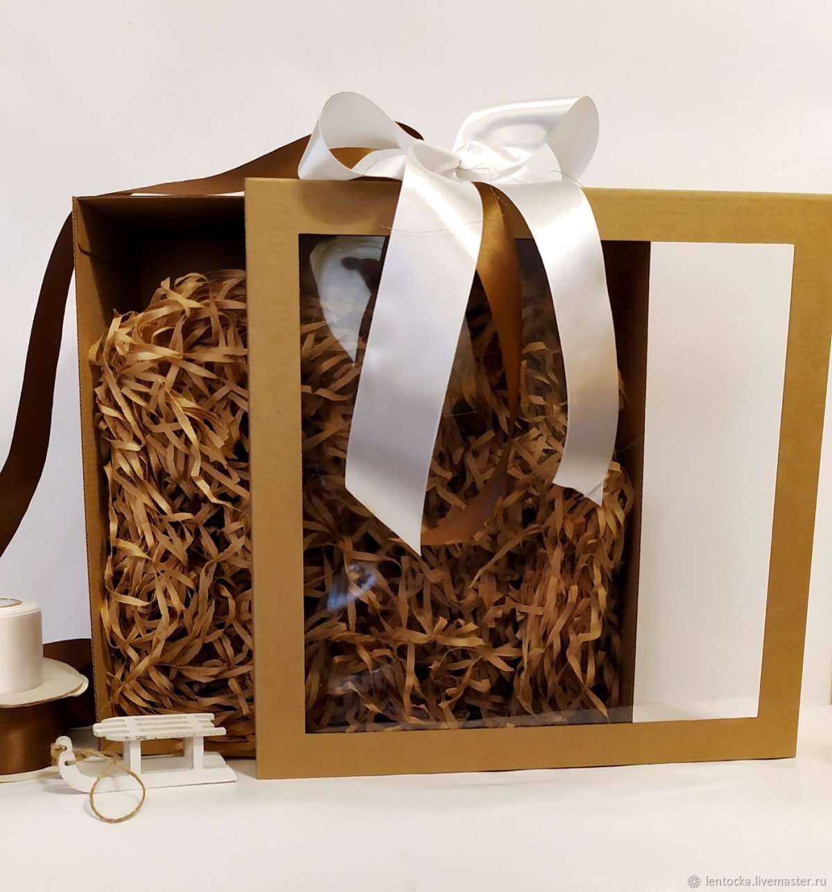 Упаковка Eco TABOX Pro 1000мл крафт с окном 200*120*40мм/200шт