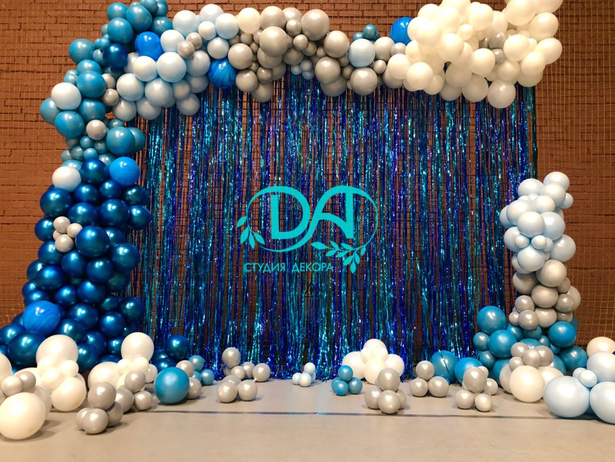 Украшение фото зоны дождиком