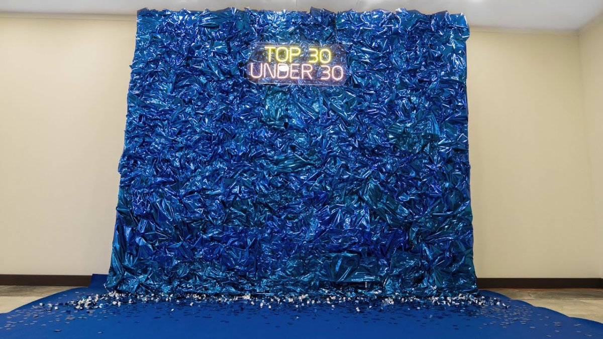 Фотозона золото с синим