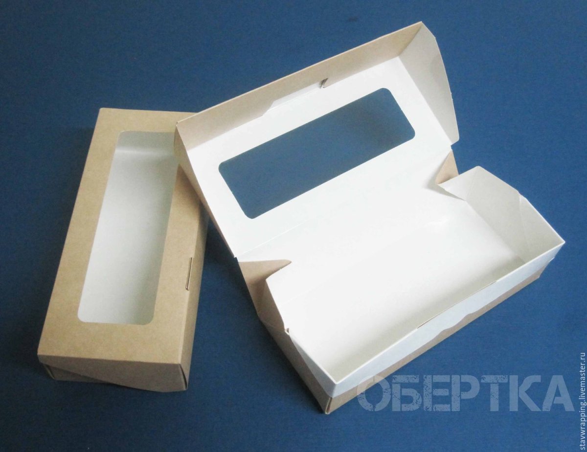 Крафт коробка самосборная 25х25х10