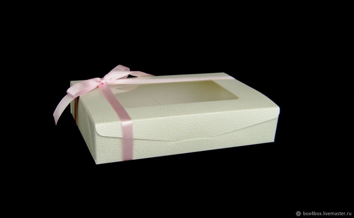 Коробка 230*120*80 гофрокартон с окном крафт