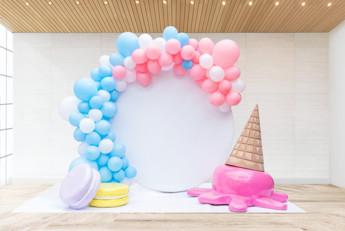 Фотозона для девочки бирюза