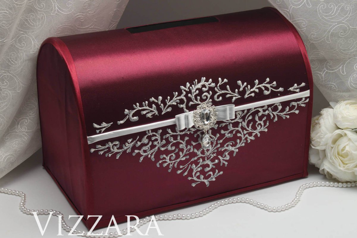 Коробка для колец на свадьбу из стекла