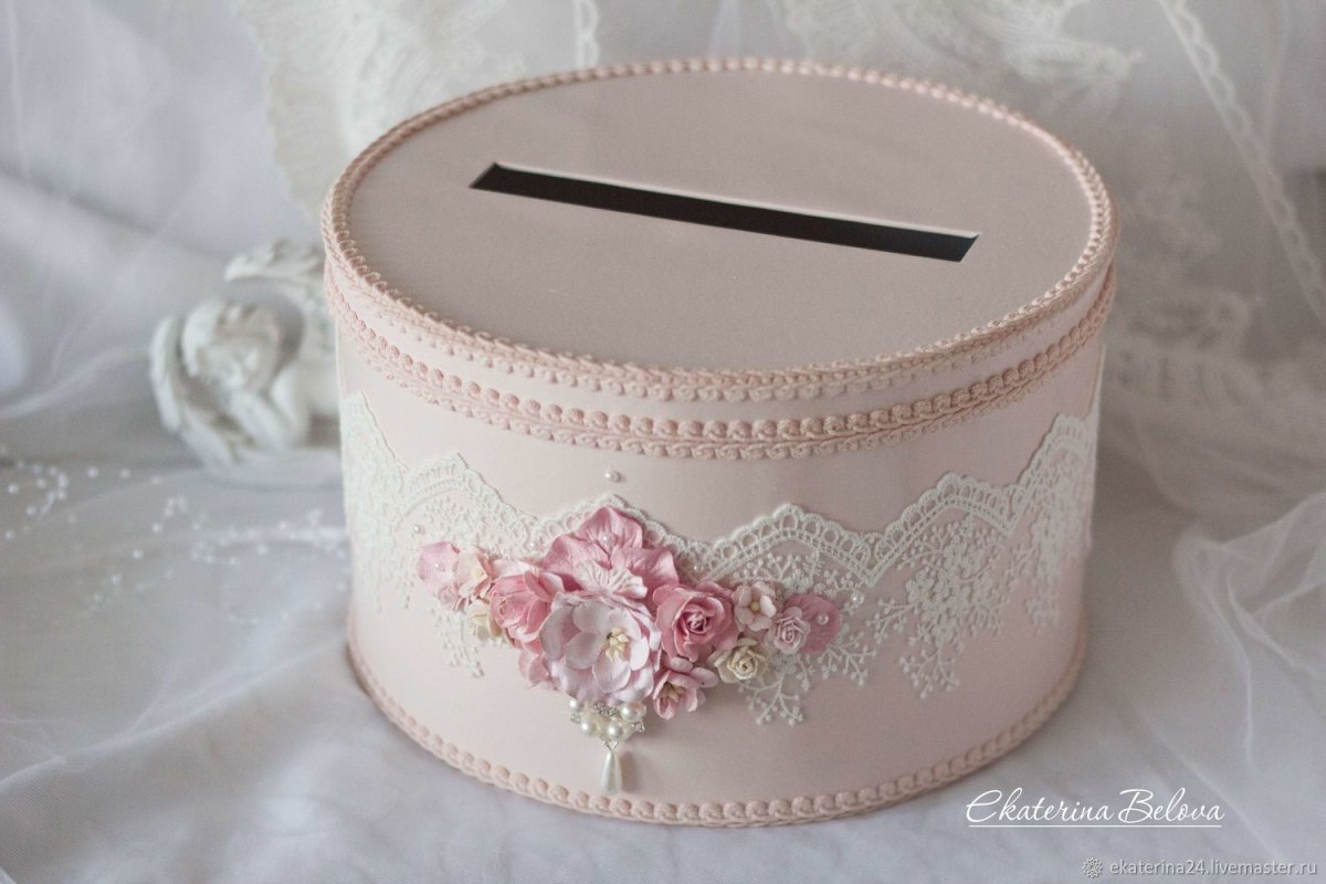 Шкатулка для свадебных колец стеклянная