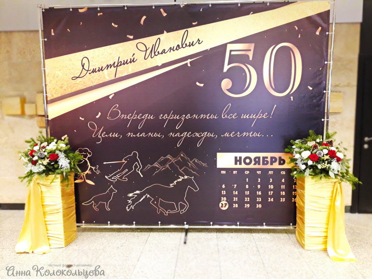 Украшение зала на юбилей 50 лет мужчине