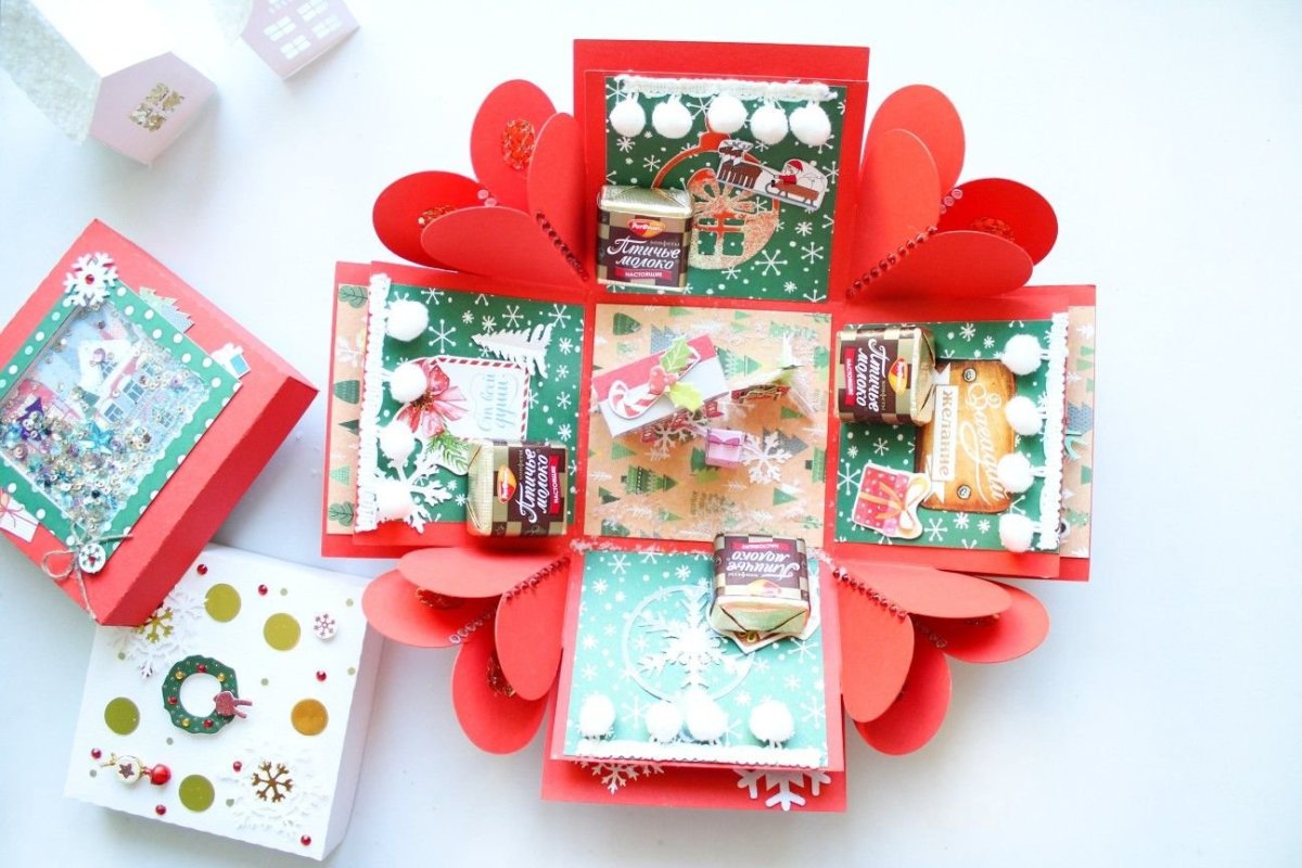 Раскрывающаяся коробка для подарка мужчине