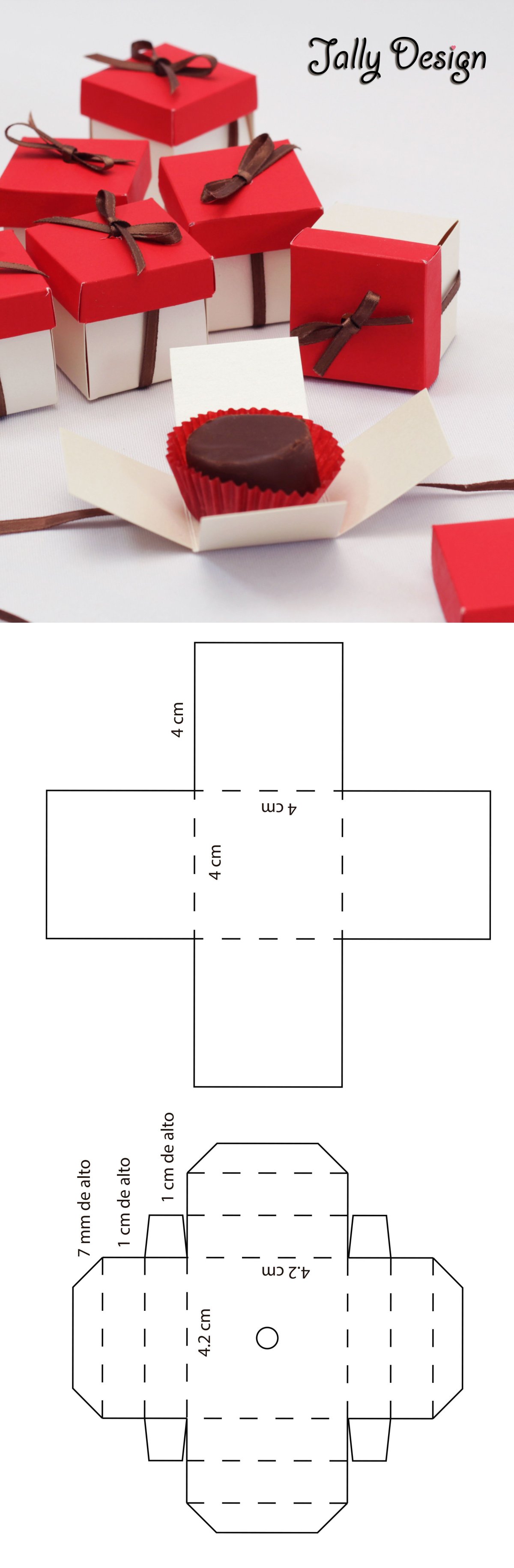 Трафарет коробочки для подарка