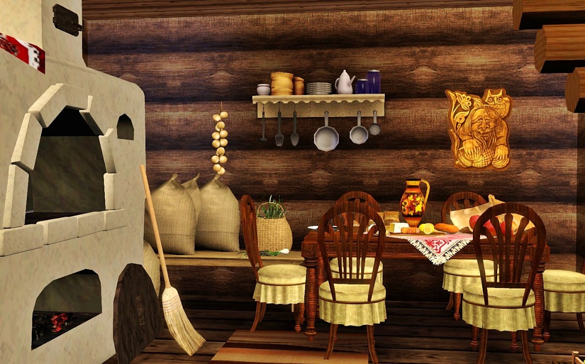 Сказочный интерьер русской избы