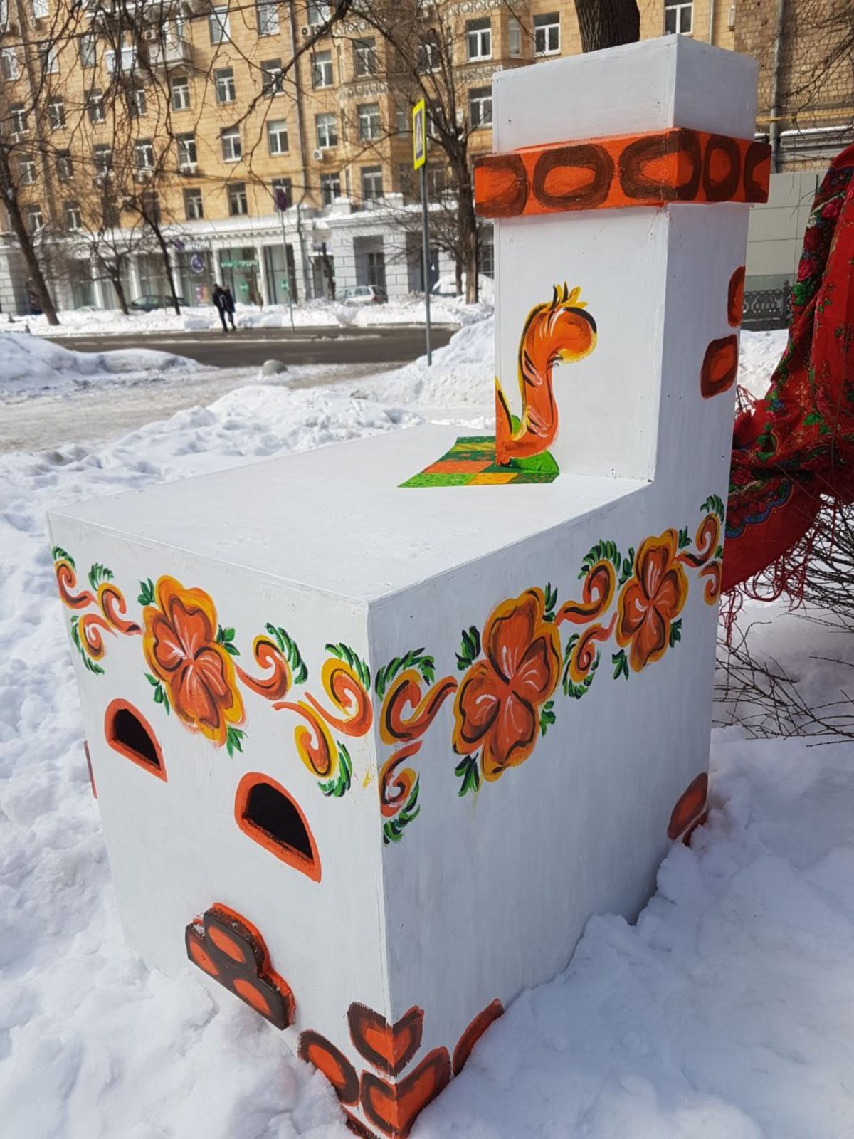 Фотозона с печкой