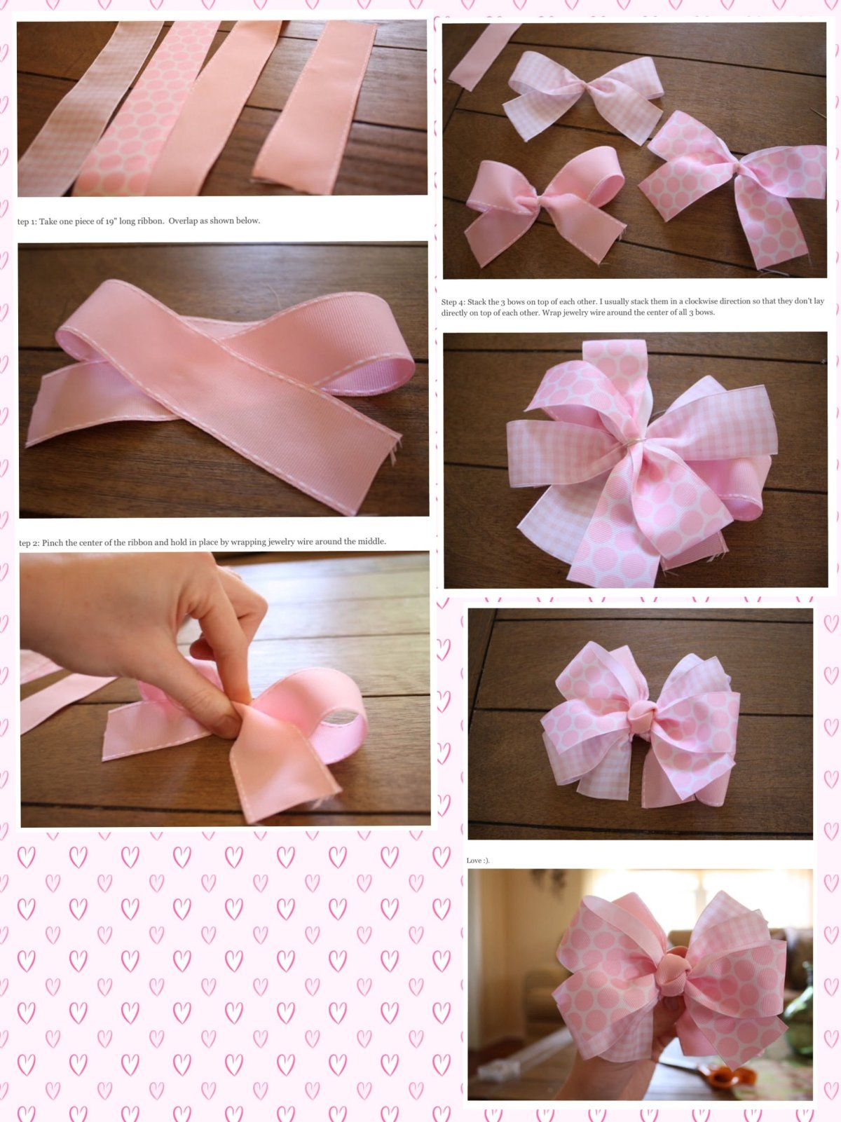 Бант из атласной ленты