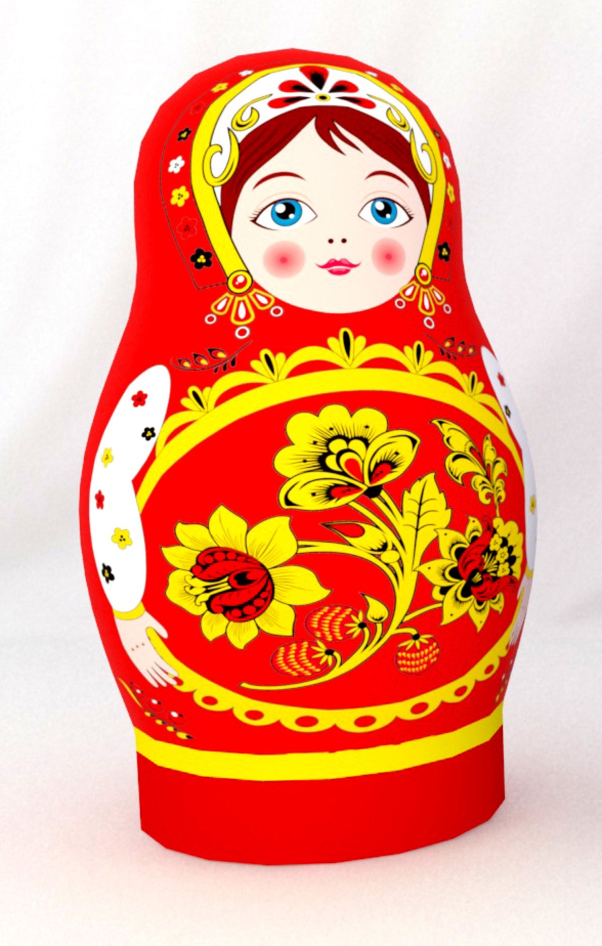 Ватная игрушка мастер класс Матрешка