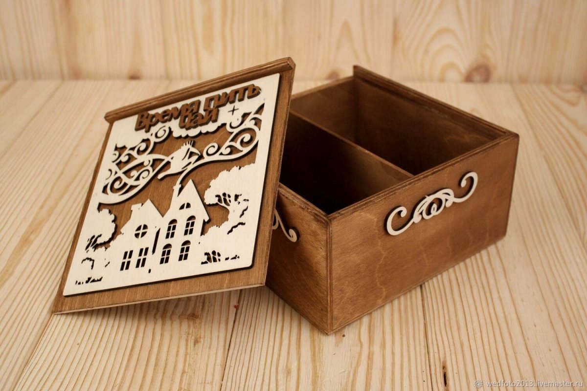Деревянные коробочки с гравировкой