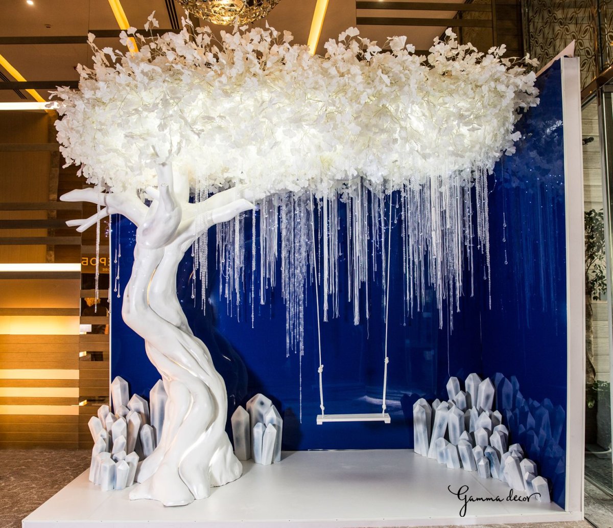 Украшение сцены на новый год в школе