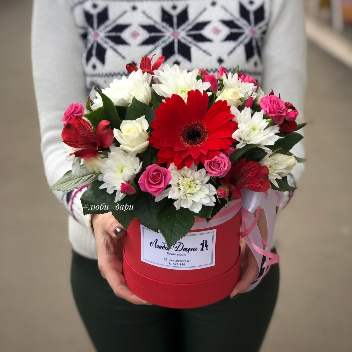 Гортензия в шляпной коробке