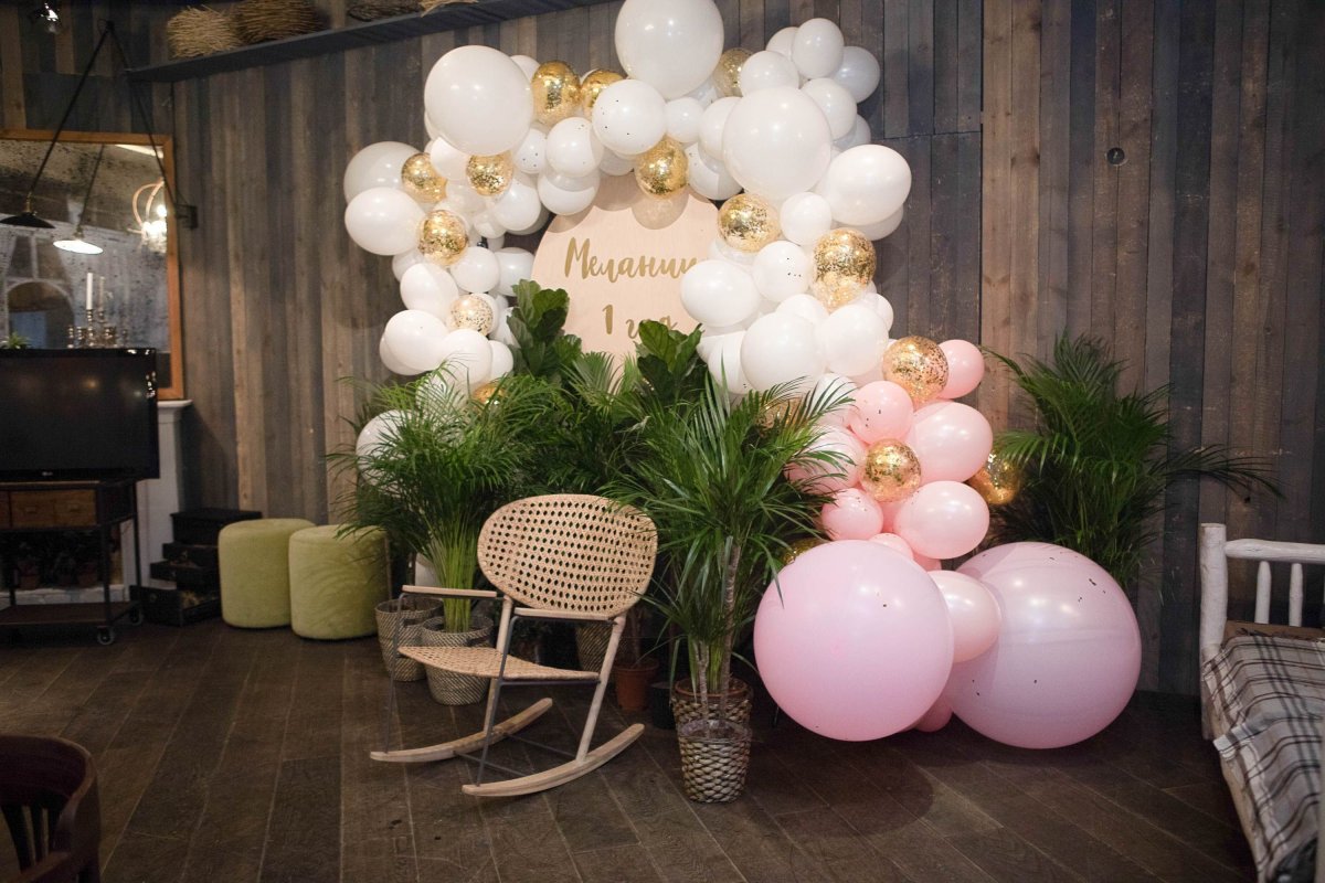 Синие шары для фотозоны