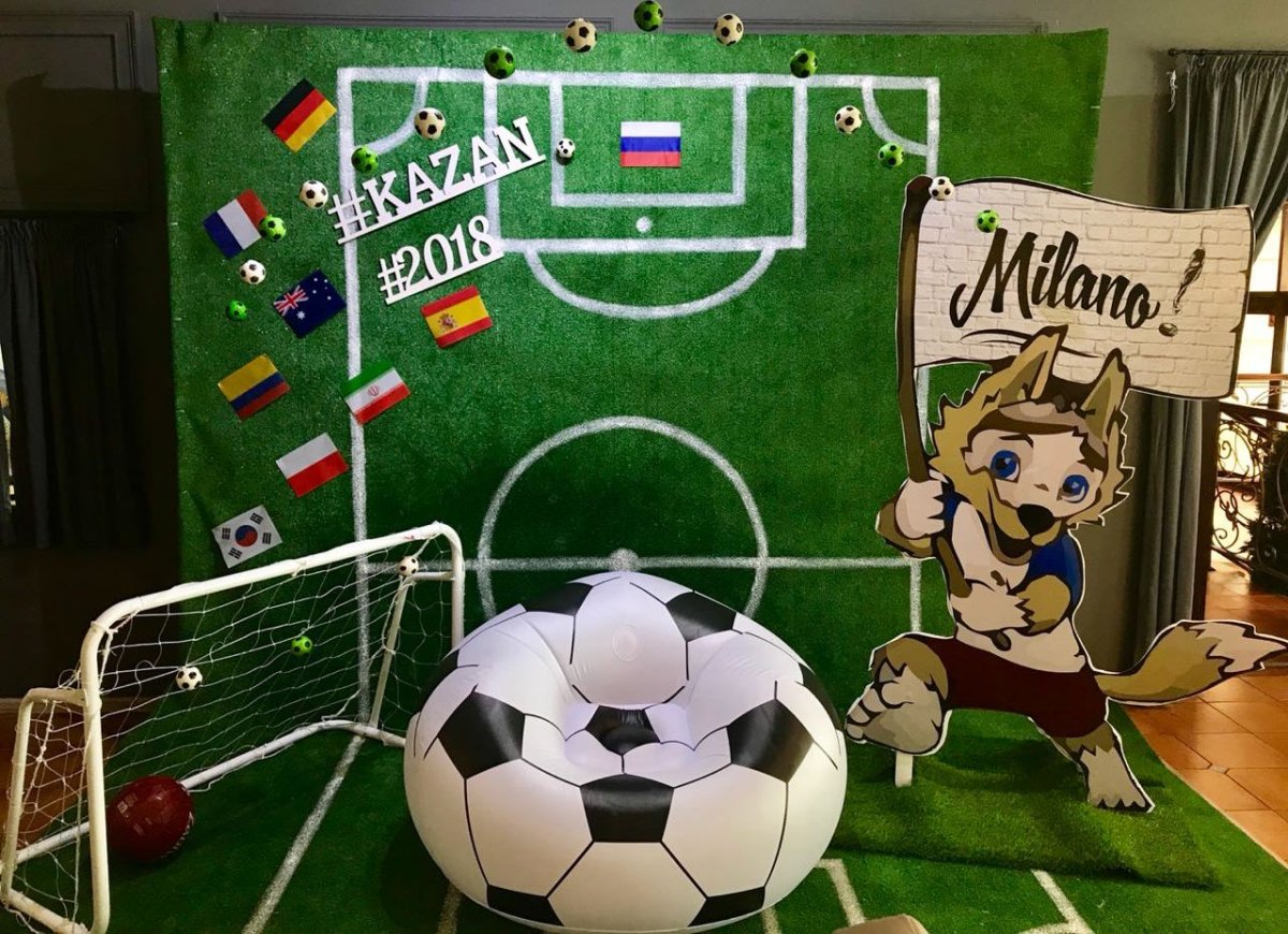 Фотозона в футбольном стиле