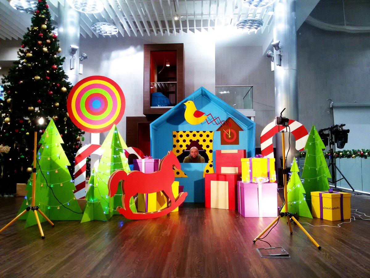 Новогодняя фотозона из картона