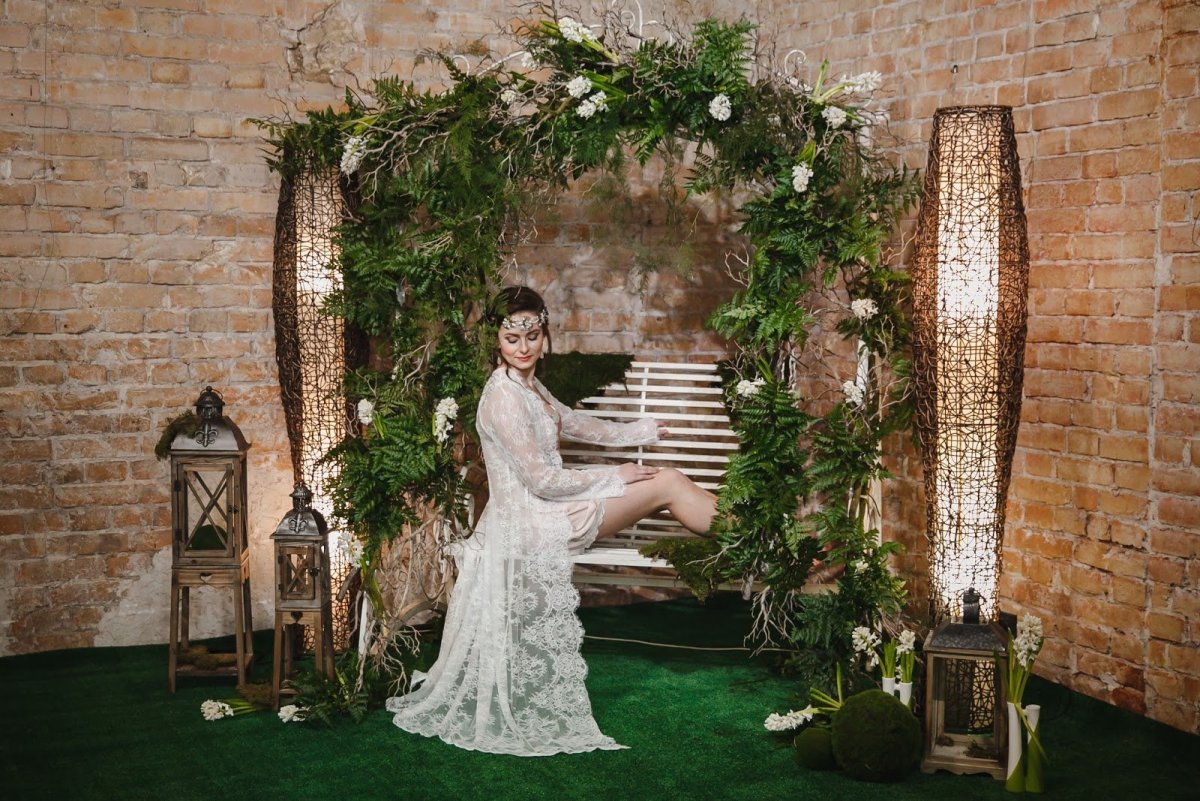 Фотозона в эко стиле